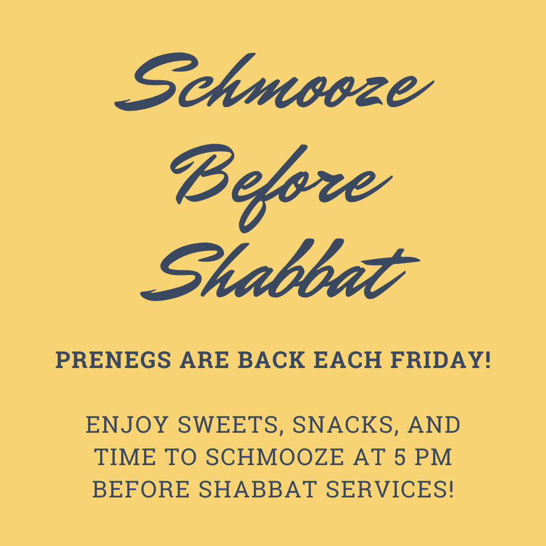 schmooze before Shabbat