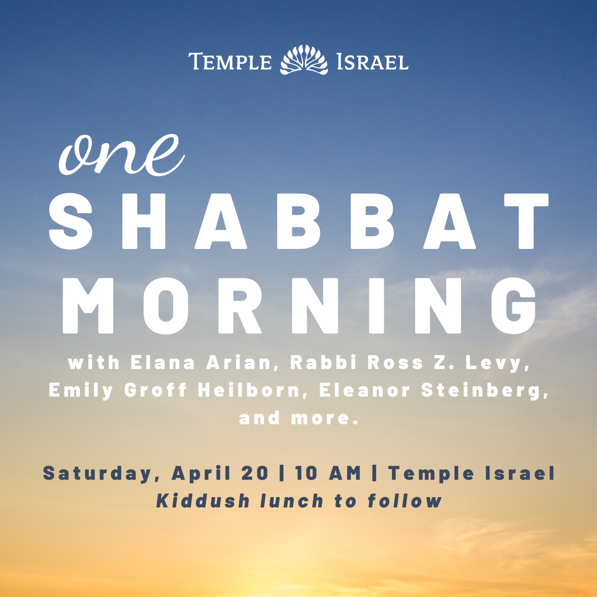 One Shabbat Morning with Elana Arian